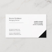 Carte De Visite Professionnel simple élégant entreprise noir (Devant)