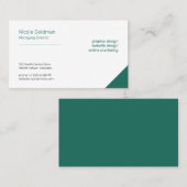 Carte De Visite Professionnel simple élégant entreprise vert clair (Devant / Derrière)