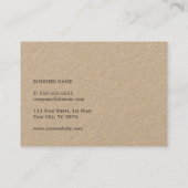 Carte De Visite Professionnel Simple Elegant Kraft Paper Consultan (Dos)