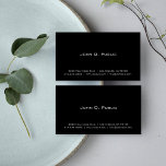 Carte De Visite Professionnel Simple élégant Noir clair<br><div class="desc">Un design simple et élégant en carte de visite noir clair pour les professionnels. Le noir est un choix élégant pour un carte de visite. Customisez le minimaliste professionnel minimaliste noir carte de visite et donnez-lui votre style individuel. Si vous n'aimez pas le noir, vous pouvez changer la couleur arrière...</div>