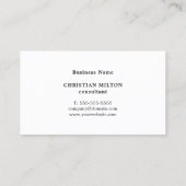 Carte De Visite Professionnel Simple Élégant Texture Bleu Clair (Dos)