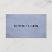 Carte De Visite Professionnel Simple Élégant Texture Bleu Clair (Devant)