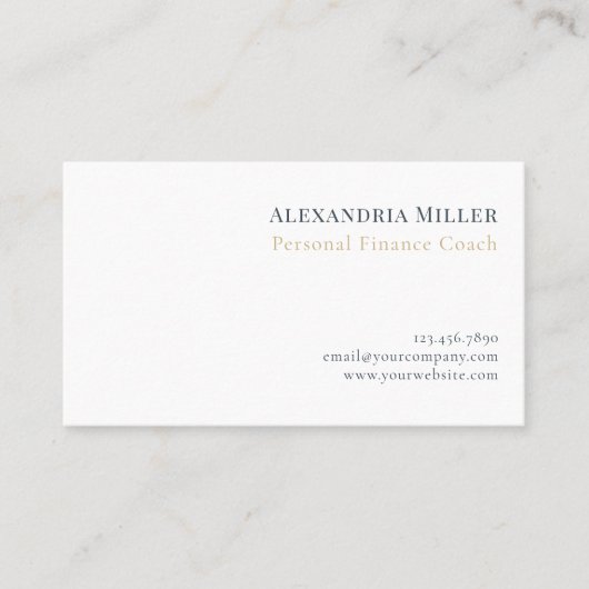 Carte De Visite Professionnel simple et élégant (Devant)