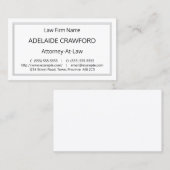 Carte de visite professionnel simple et juridique (Devant / Derrière)