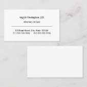 Carte de visite professionnel simple et juridique (Devant / Derrière)