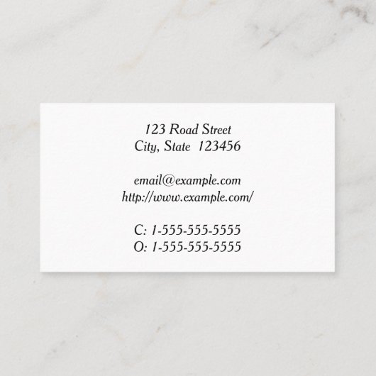 Carte de visite professionnel simple et minimal (Dos)