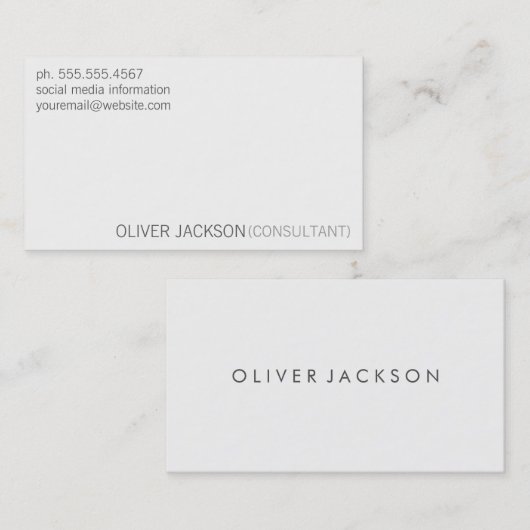 Carte De Visite Professionnel simple et propre (Devant / Derrière)