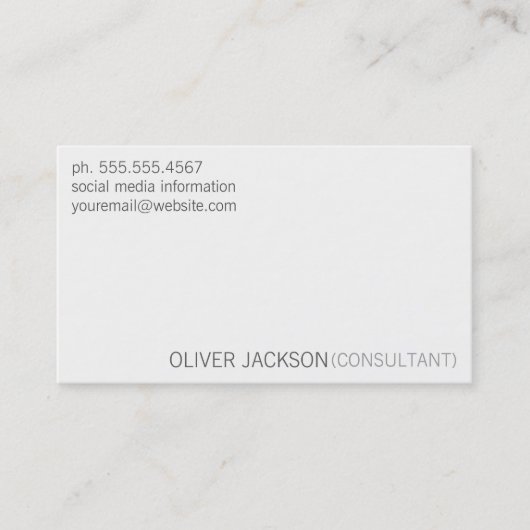 Carte De Visite Professionnel simple et propre (Devant)