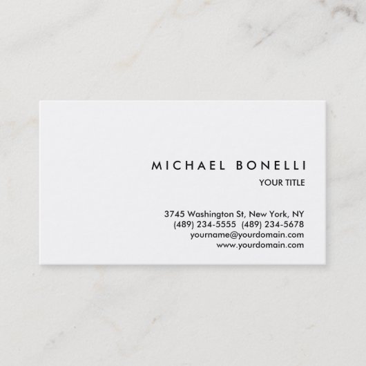 Carte de visite professionnel simple et tendance (Devant)