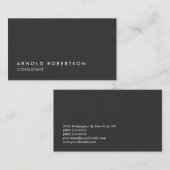 Carte de visite professionnel simple gris clair (Devant / Derrière)