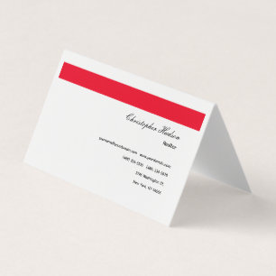 Carte De Visite Professionnel Simple Immobilier simple Rouge Blanc