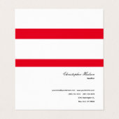 Carte De Visite Professionnel Simple Immobilier simple Rouge Blanc (Extérieur déplié)