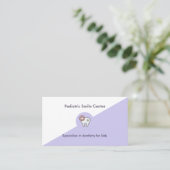 Carte De Visite Professionnel Simple Lavande Douce Enfants Propre (Debout devant)