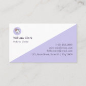 Carte De Visite Professionnel Simple Lavande Douce Enfants Propre (Dos)