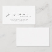 Carte De Visite Professionnel simple lisse de conception élégante (Devant / Derrière)
