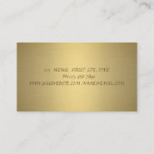 Carte De Visite Professionnel Simple Lotus Bleu Or  (Dos)