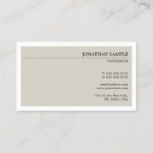 Carte De Visite Professionnel simple minimal de couleurs (Dos)