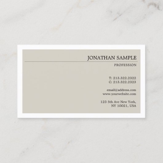 Carte De Visite Professionnel simple minimal de couleurs (Dos)