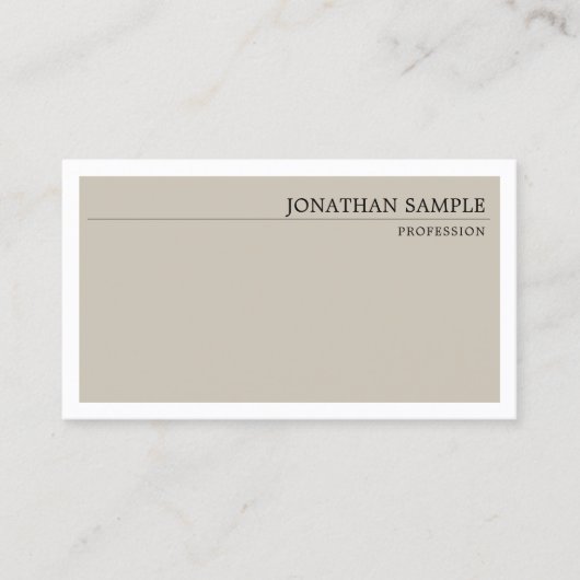Carte De Visite Professionnel simple minimal de couleurs (Devant)