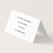 Carte De Visite Professionnel Simple Minimal noir blanc moderne (Dos)