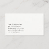 Carte De Visite Professionnel simple / minimaliste (Dos)