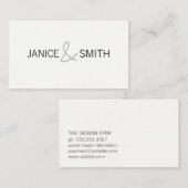 Carte De Visite Professionnel simple / minimaliste (Devant / Derrière)