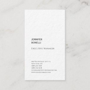 Carte De Visite Professionnel simple minimaliste moderne épais ten