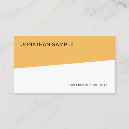 Carte De Visite Professionnel Simple Modèle Élégant Moderne (Devant)