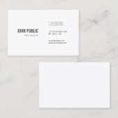 Carte De Visite Professionnel Simple Modèle Moderne Élégant (Devant / Derrière)