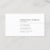 Carte De Visite Professionnel Simple Moderne Design Chic Luxe (Dos)