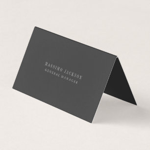 Carte De Visite Professionnel Simple Noir