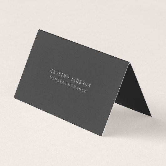 Carte De Visite Professionnel Simple Noir (Devant)