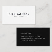 Carte De Visite Professionnel Simple Noir (Devant / Derrière)