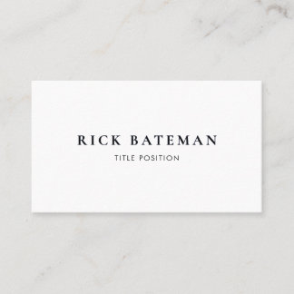 Carte De Visite Professionnel Simple Noir