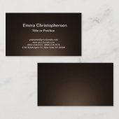 Carte De Visite Professionnel Simple Plain Moderne Sepia Brown (Devant / Derrière)