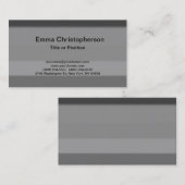 Carte De Visite Professionnel Simple Plat Moderne Design Gris (Devant / Derrière)