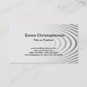 Carte De Visite Professionnel Simple Plat Moderne Design Gris