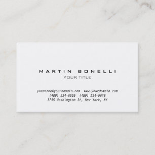 Carte de visite professionnel simple simple