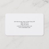 Carte De Visite Professionnel simple simple clair élégant noir et  (Dos)