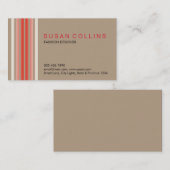 Carte De Visite Professionnel Simple Simple Striped Élégant Modern (Devant / Derrière)