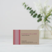 Carte De Visite Professionnel Simple Simple Striped Élégant Modern (Debout devant)