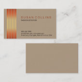 Carte De Visite Professionnel Simple Simple Striped Élégant Modern (Devant / Derrière)