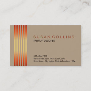 Carte De Visite Professionnel Simple Simple Striped Élégant Modern