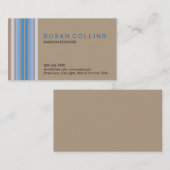 Carte De Visite Professionnel Simple Simple Striped Élégant Modern (Devant / Derrière)