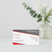 Carte de visite professionnel Smart Red et Grey (Debout devant)