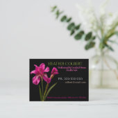 Carte De Visite Professionnel Soignant Rose Iris (Debout devant)