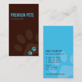 CARTE DE VISITE professionnel soins pour animaux d (Devant / Derrière)