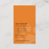 CARTE DE VISITE professionnel soins pour animaux d (Dos)