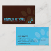 CARTE DE VISITE professionnel soins pour animaux d (Devant / Derrière)