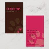 CARTE DE VISITE professionnel soins pour animaux d (Devant / Derrière)